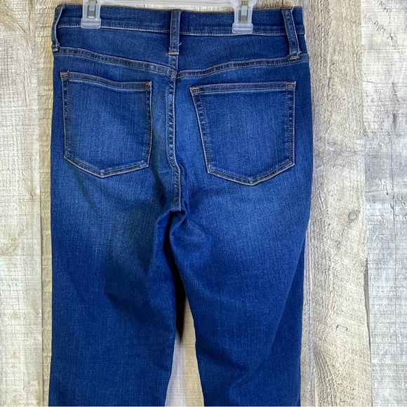 J. Crew High Rise Vintage Straight Button Fly Cropped Ankle Size 25 Blue… - Picture 5 of 14